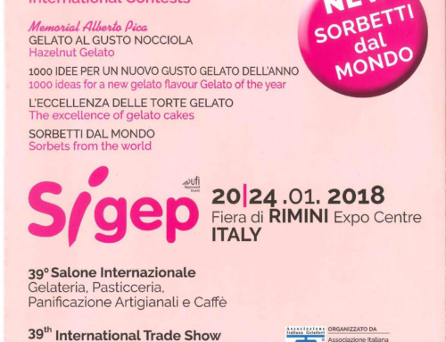 Dal 20 al 24 gennaio 2018 i Concorsi Internazionali per gelatieri italiani ed esteri.